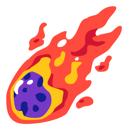 Streaking fire meteor