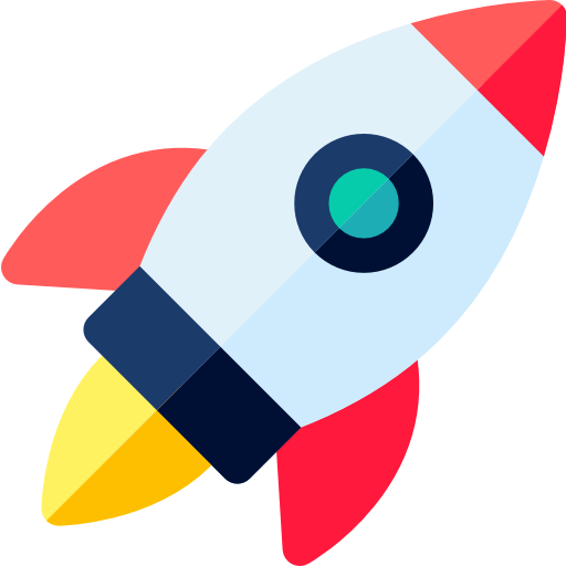Rocket launching icon