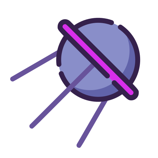 Purple satellite icon